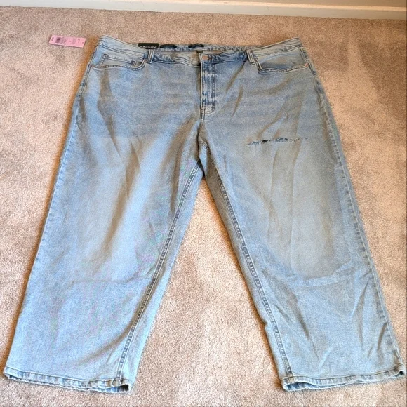NWT Wild Fable 90s Relaxed High Rise Straight Jeans Slashed 22 - Picture 3 of 10